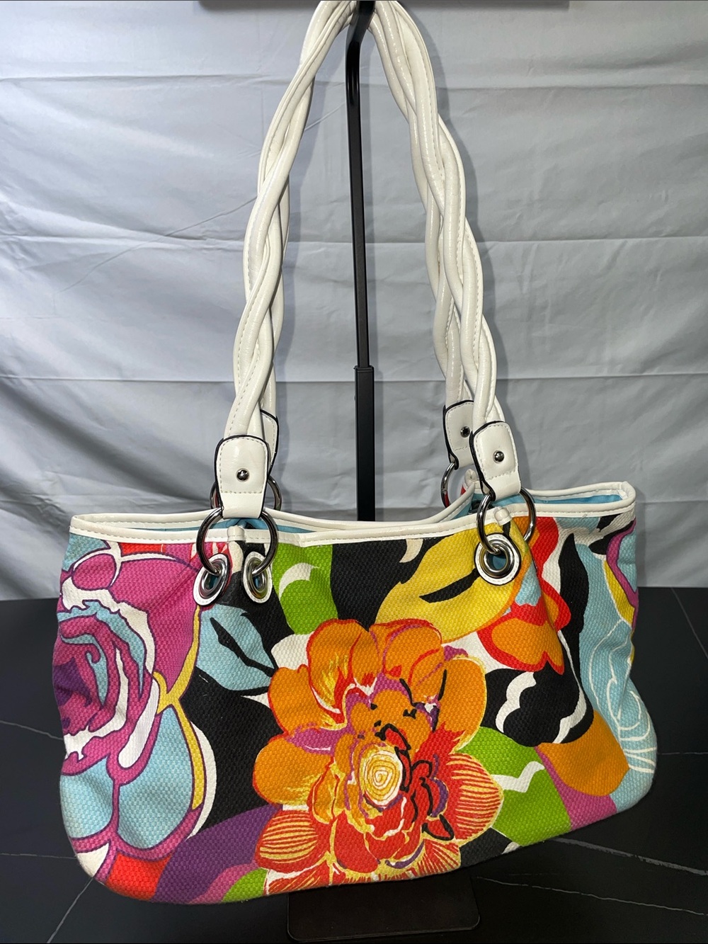 FLORAL COTTON SHOULDER BAG FTL-09-132